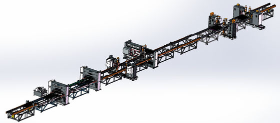 Cadena de producción de la soldadura automática del panel del radiador de la calefacción 450KW 120m/Min