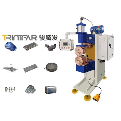 Máquina de soldadura de costura controlada por PLC con dimensiones de 300 a 900 mm y capacidad nominal de 50 KVA