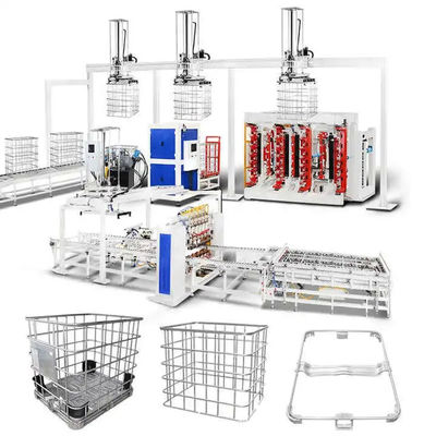 Línea de producción del marco de la jaula IBC manual / automática