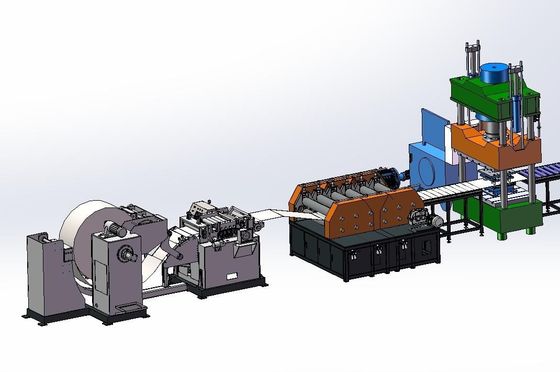 Línea de producción de enfriadores de transformadores totalmente automática de carga y descarga automática