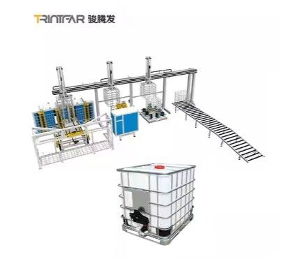 IBC línea de producción de toneladas (equipada con máquina de flexión) totalmente automatizada / guía de operación automatizada / línea de producción de toneladas totalmente automática / fábrica de producción directa y equipo de ventas